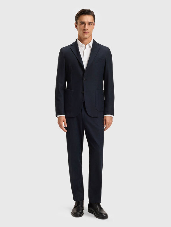 Slim wool blend trousers - 4