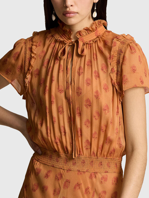 Printed georgette maxi dress - 4