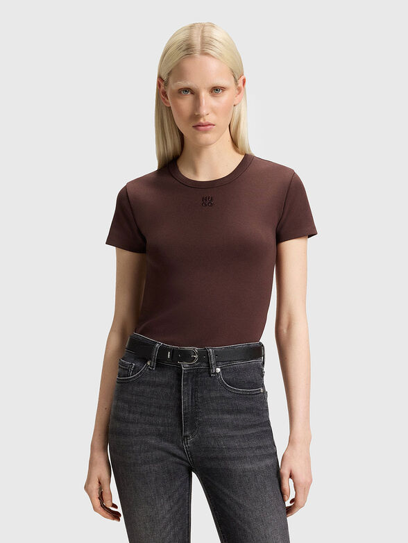 Short T-shirt with logo - 1