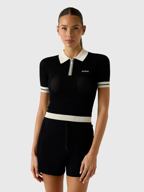 Viscose-blend polo shirt - 1