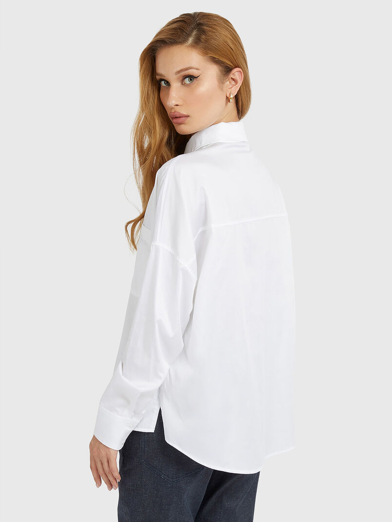 LANEY white shirt with pocket and logo embroidery - 3