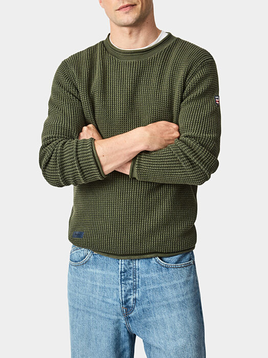 STEVEN Black cotton sweater