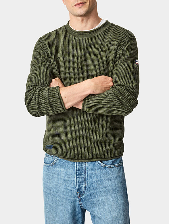 STEVEN Black cotton sweater - 1