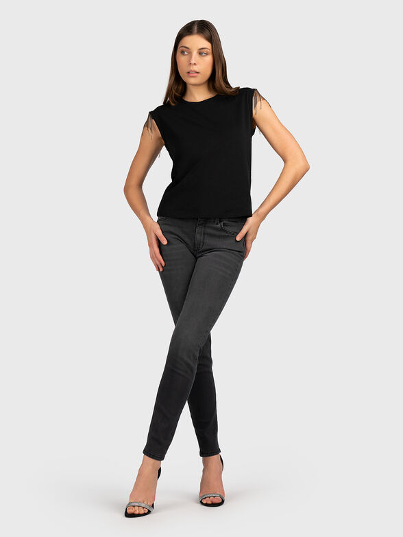 High-rise skinny jeans with logo detail - 4