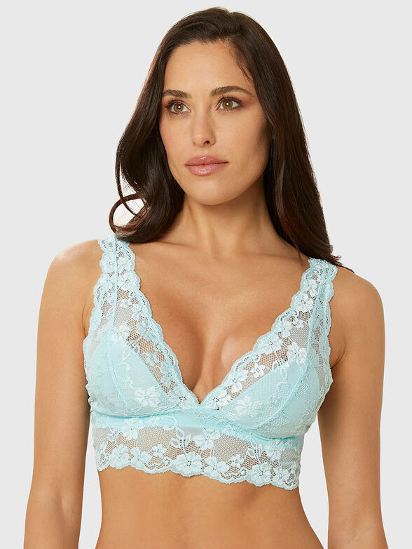 PRIMULA COLOR blue bralette with lace - 1