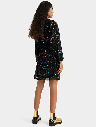 Mini dress with colorful dots print - 2