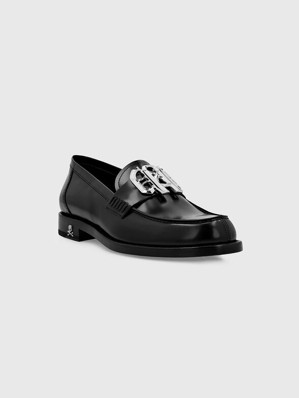 Leather loafers with metal accent - 2