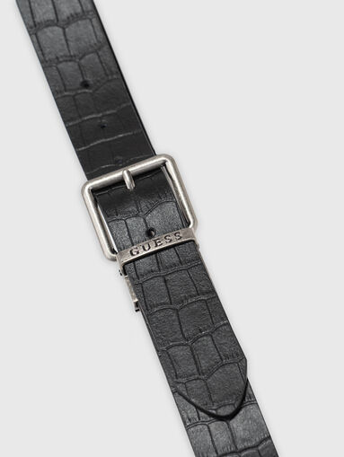 Black leather belt - 5