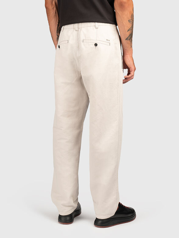 Linen and cotton blend trousers - 2