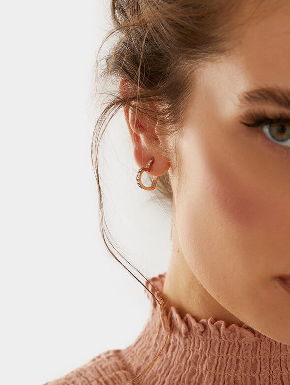 HEART TO HEART small earrings in rose-gold color - 2