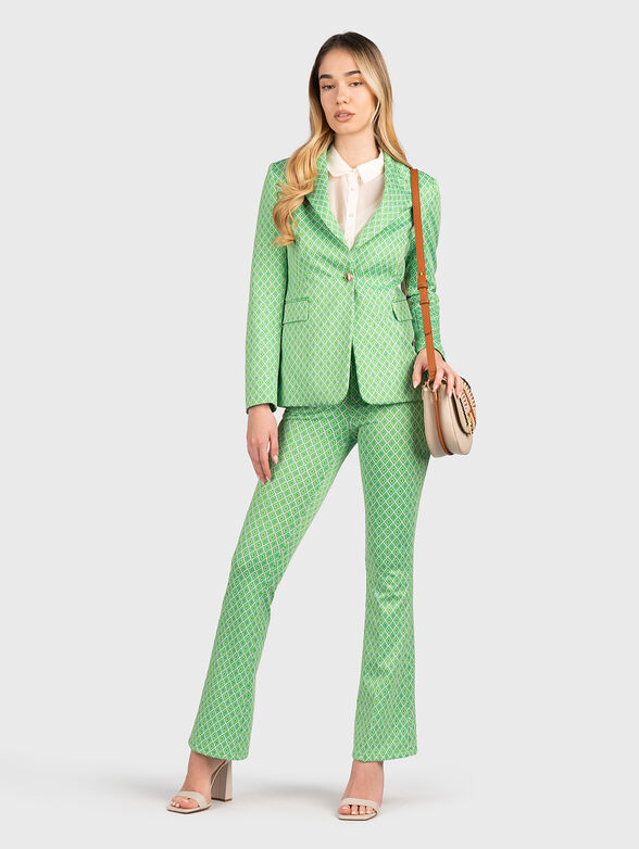 Green blazer with geometric motifs - 2