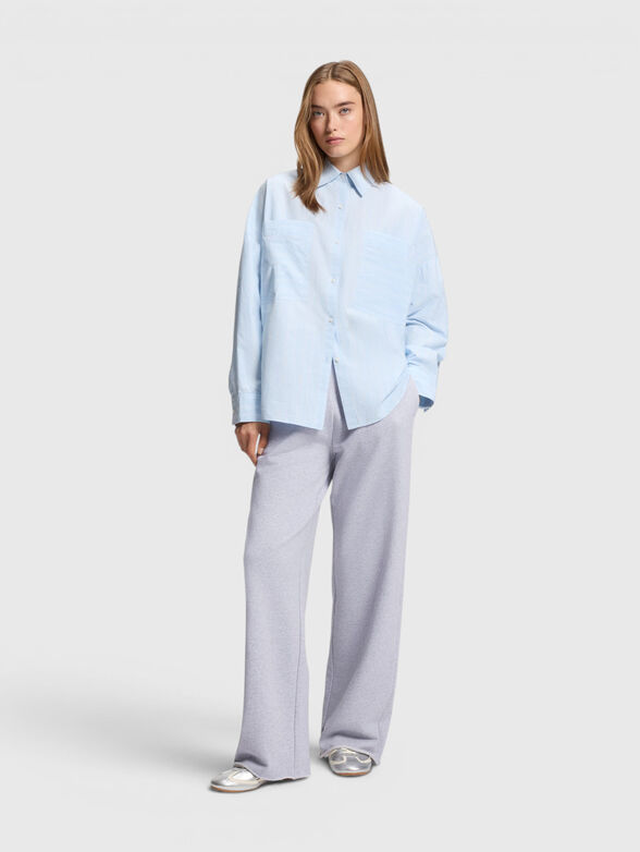 NUWAIST cotton pants with embroidered logo - 4