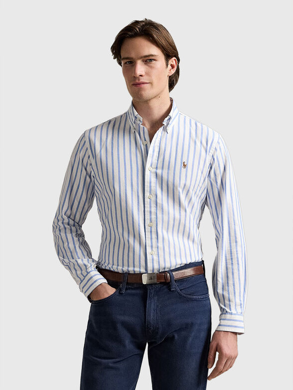 Shirt with logo embroidery - 1