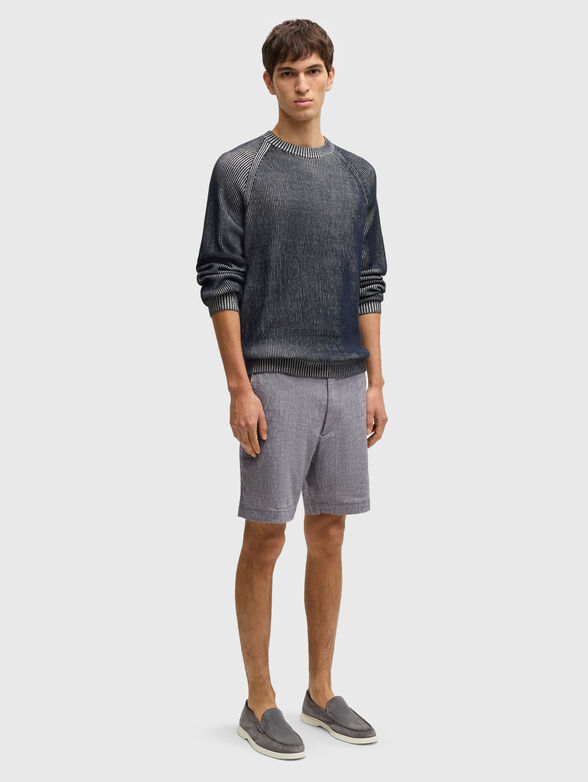 Linen shorts with ties - 4