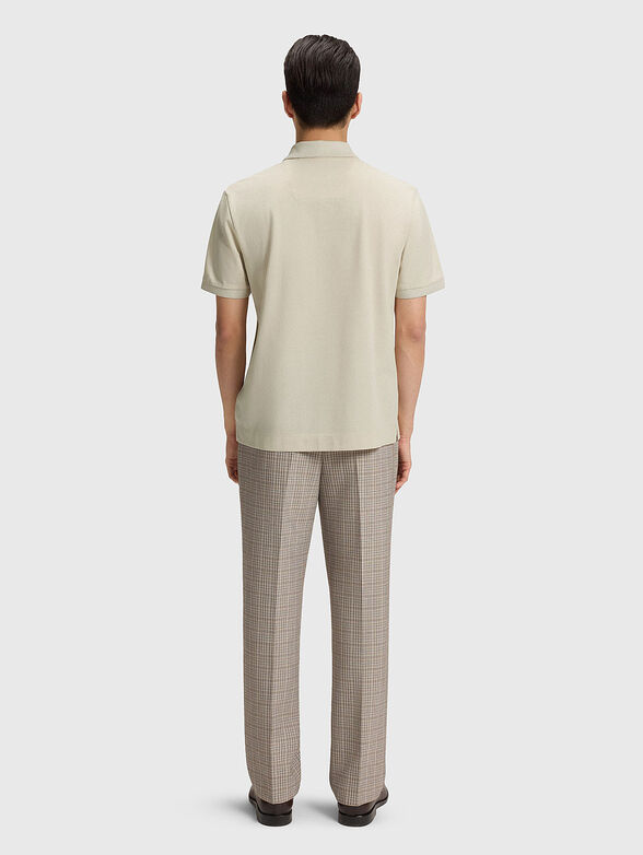 Cotton polo shirt with buttons - 3
