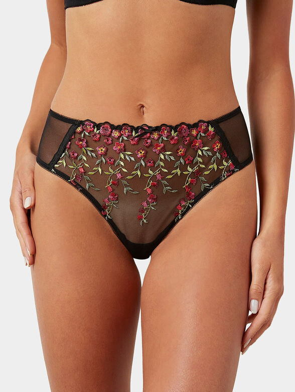 GARDEN BLOOM briefs with floral embroideries - 1