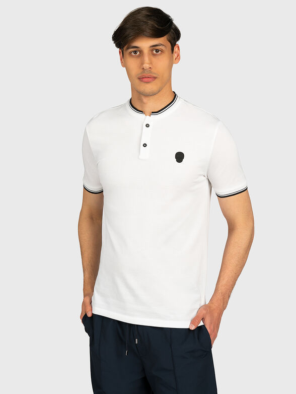 Black polo-shirt with contrasting collar - 5