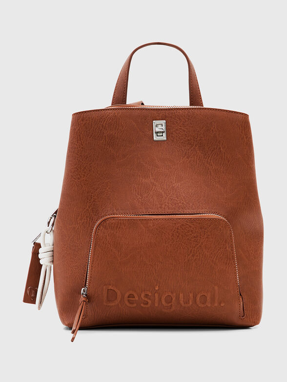 Brown eco leather backpack - 1