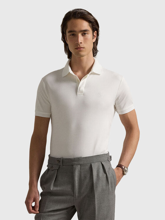 White cotton polo shirt  - 1