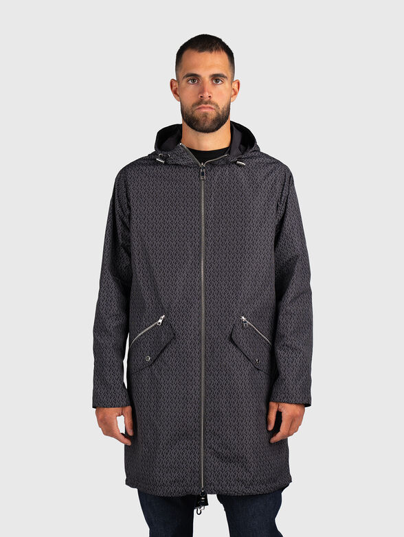 Double faced jacket with hood and pockets - 3