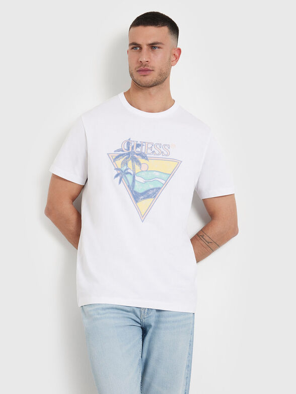 Cotton T-shirt with print and embroidery - 1