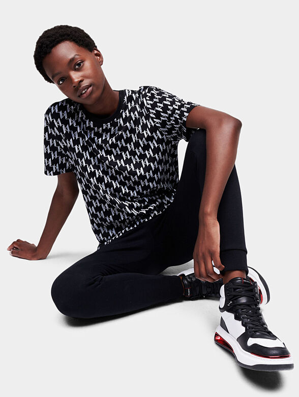 T-shirt with monogram logo print - 1