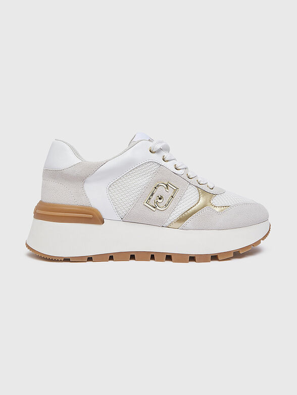 Suede sneakers with mesh details - 1