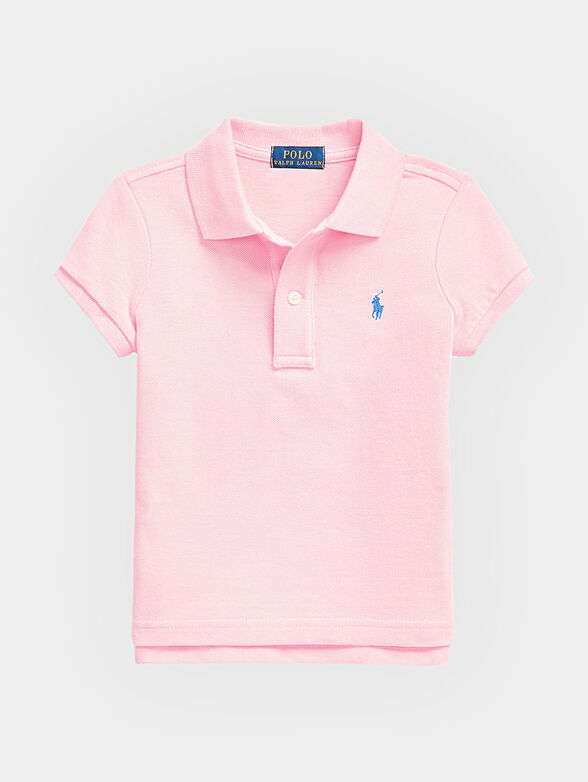 Pink Polo shirt with logo embroidery - 1