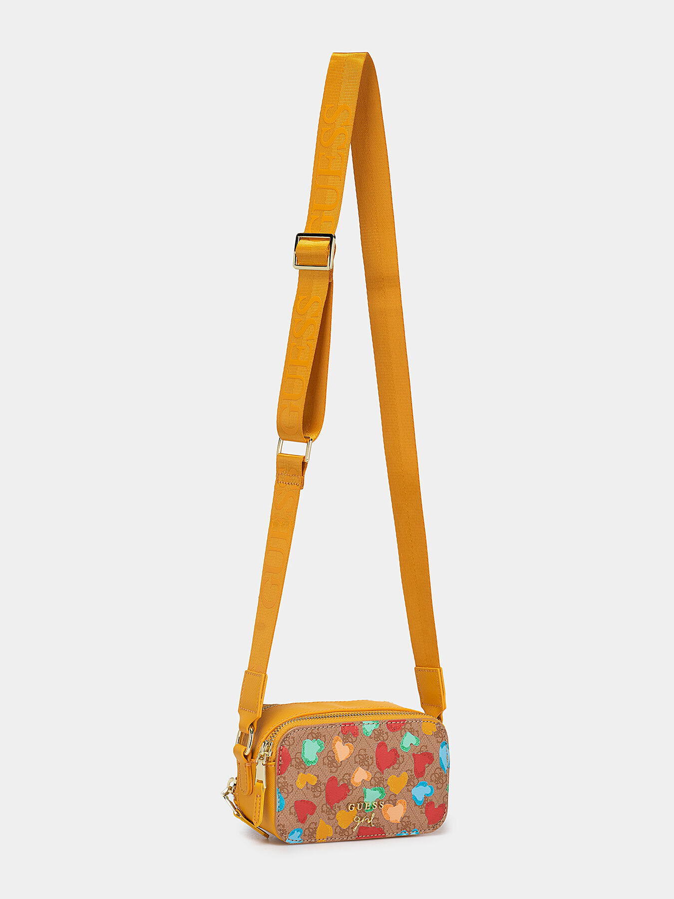 ELIANA crossbody bag with heart print brand GUESS Globalbrandsstore en