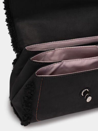 Black crossbody bag with logo detail - 5