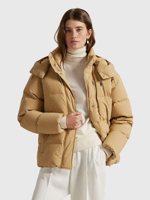 Padded jacket with removable hood - 1