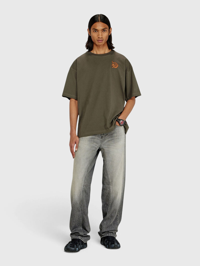 Cotton T-shirt with a round neckline - 3