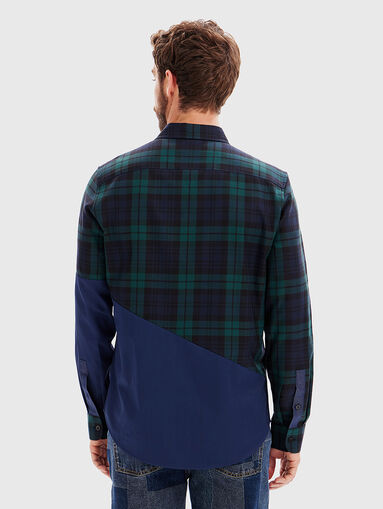 Cotton shirt with plaid print - 3