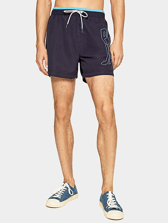 FIN beach shorts with logo print - 2