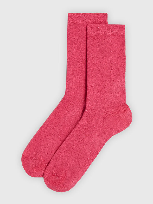 EASY LIVING fuxia color socks with lurex threads  - 1