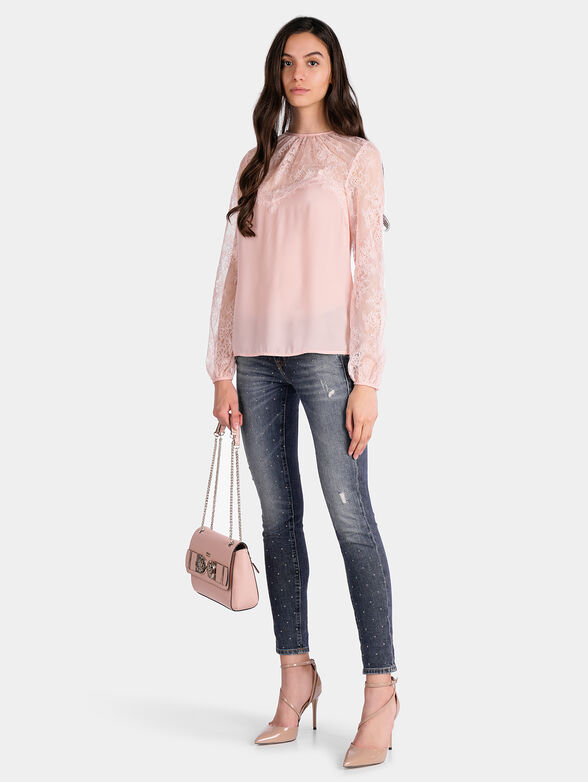 Blouse with lace - 4