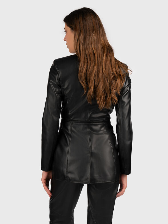 Eco leather jacket with adjustable length - 4