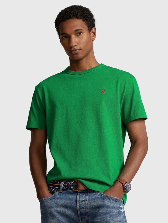 Green cotton T-shirt - 1