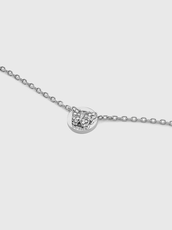 Gold necklace with rhinestones - 2