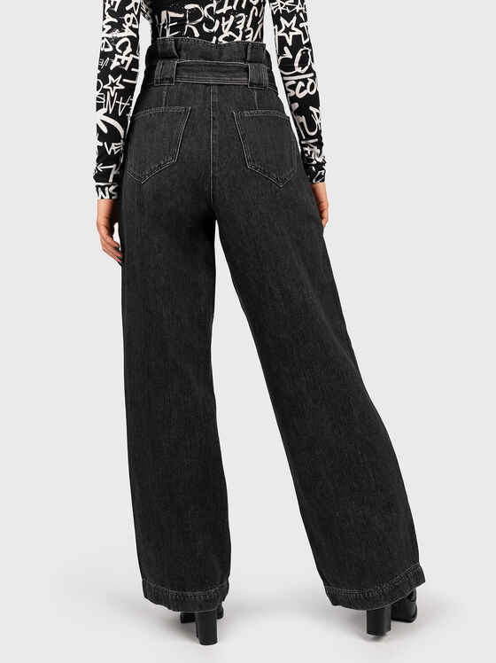 Cotton jeans with accent belt - 2