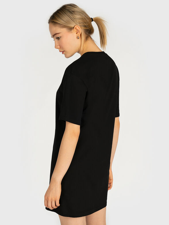 Cotton tee dress with maxi logo - 3