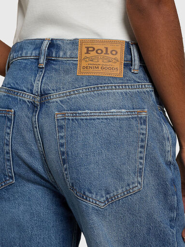 Blue wide-leg jeans - 4