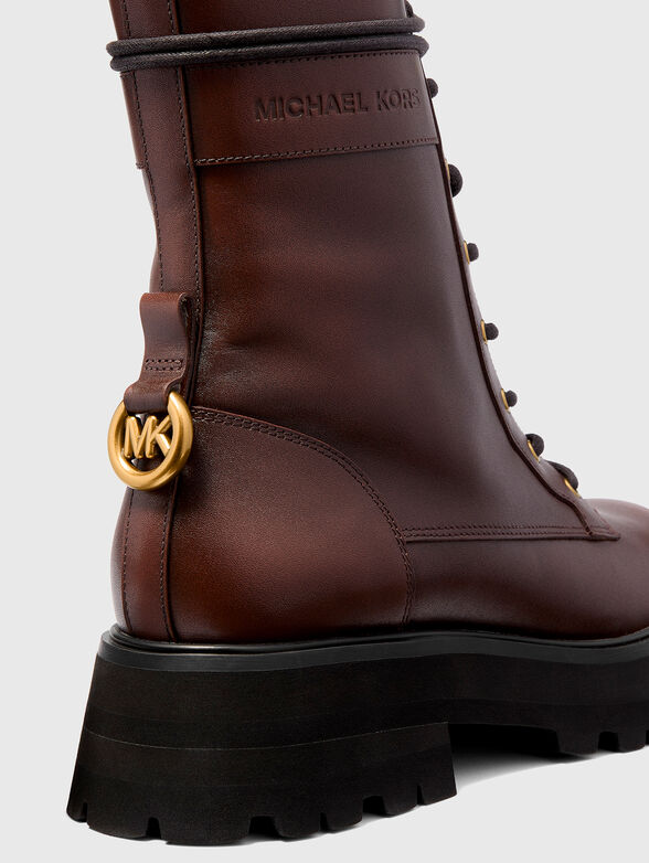 CALEB leather boots in brown - 6