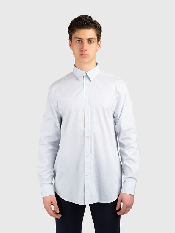 Long-sleeved shirt with a classic collar - 1