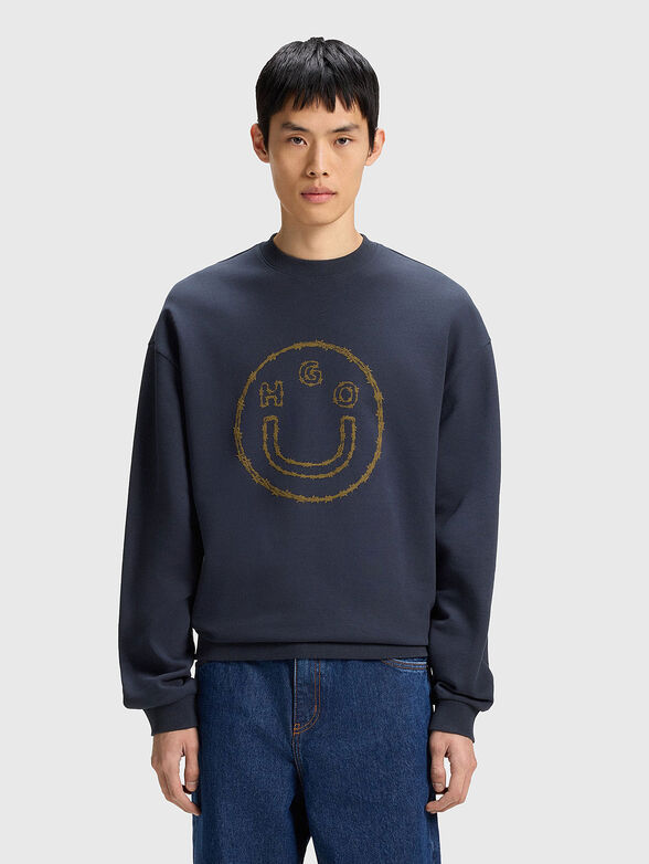 Cotton sweatshirt with logo print - 1