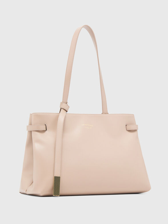 Beige bag with gold accents - 3