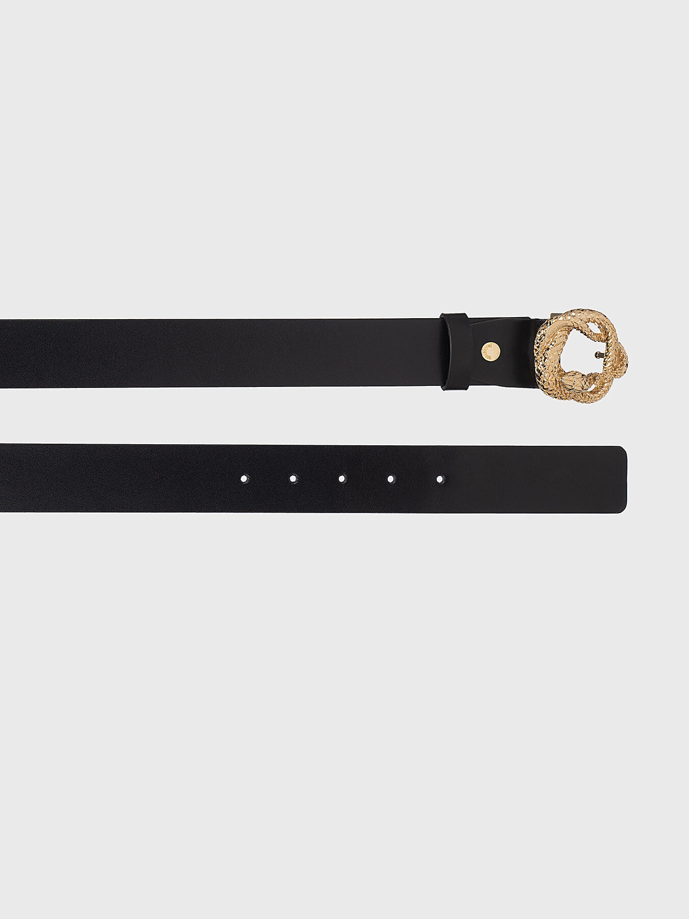 Leather belt with snake buckle brand Just Cavalli