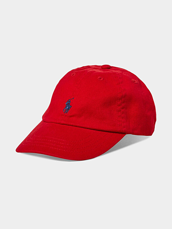 Baseball cap in red color with logo - 1