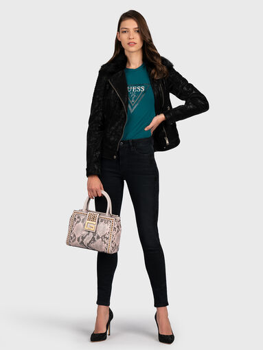 Skinny jeans with animal print - 5