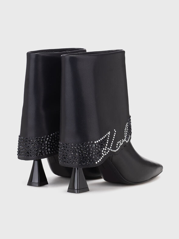 DEBUT II leather heeled boots with accent logo - 3